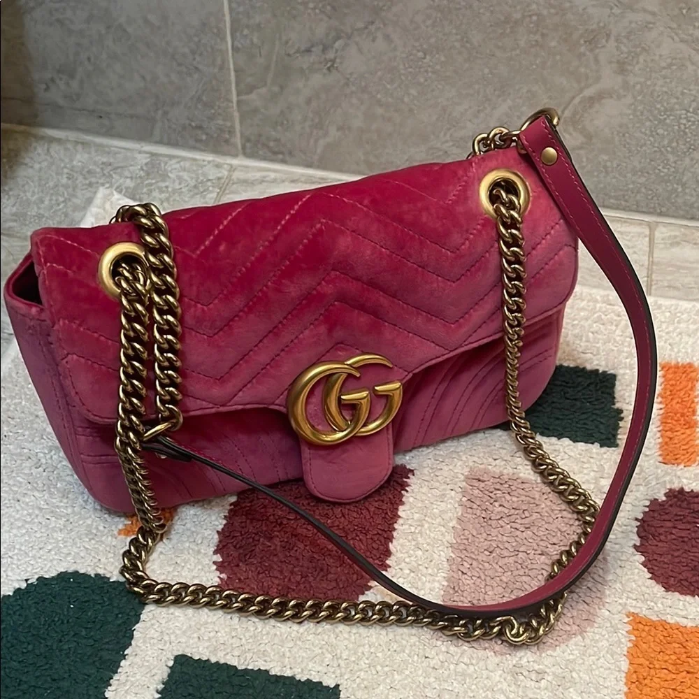 For Baefia! Gucci Marmont pink velvet - Picture 2 of 13